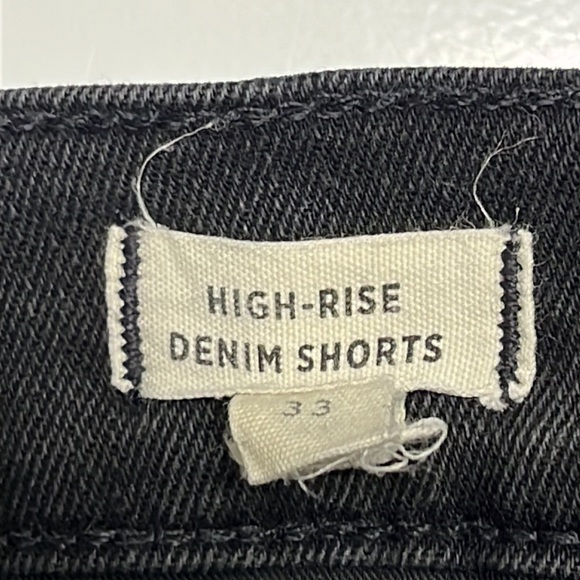Madewell Women’s High Rise Denim Black Distressed Shorts- Size 33 - Picture 12 of 14